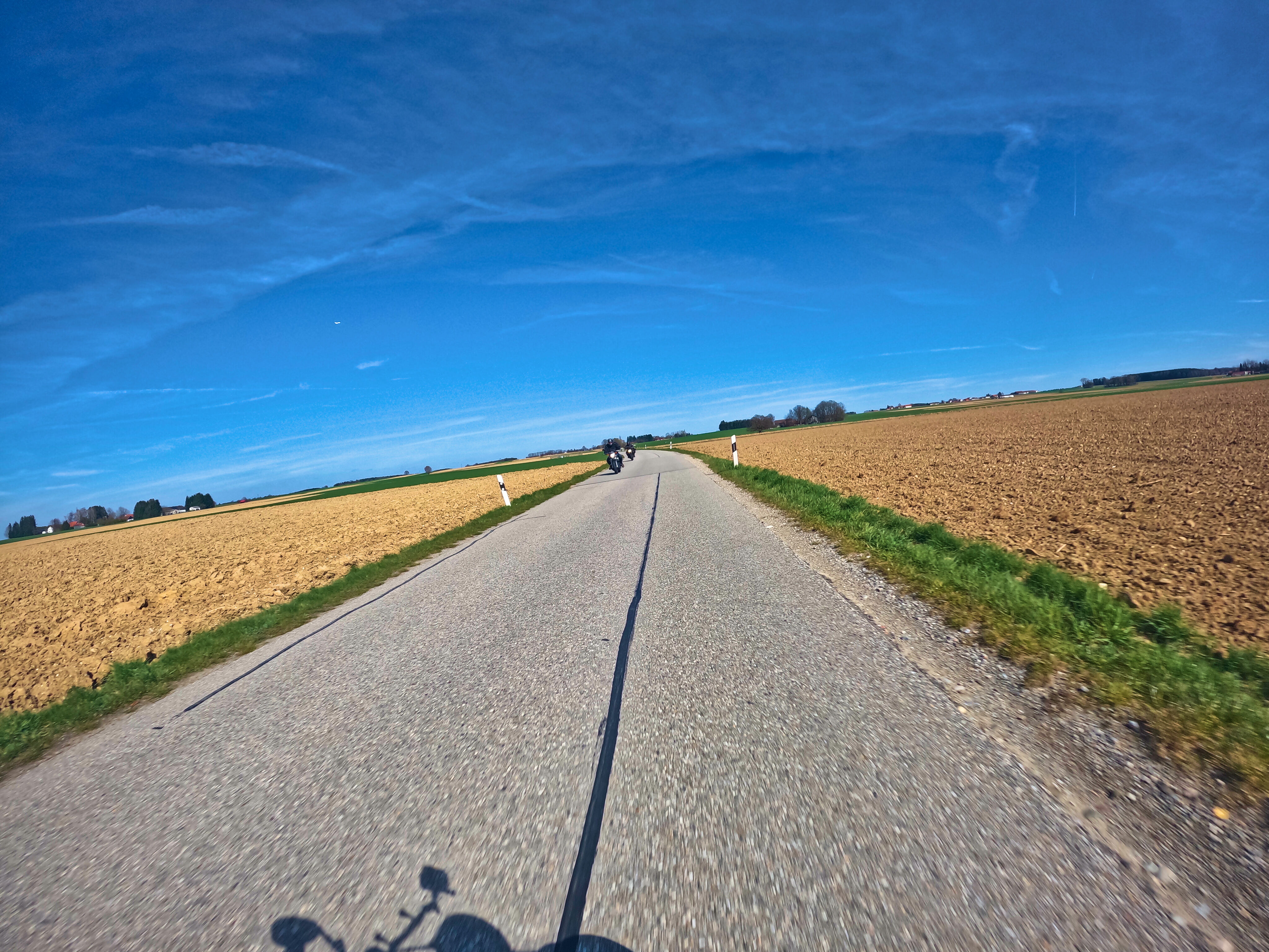 Auch andere Fahrer nutzen das Wetter