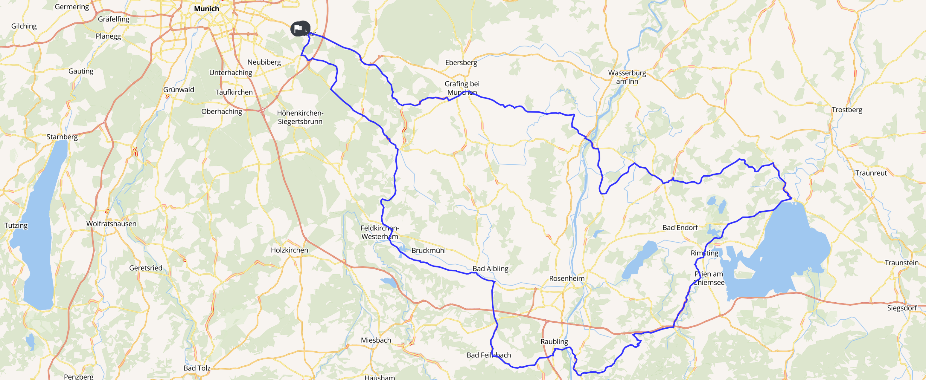 Tourverlauf, gefahren wurde im Uhrzeigersinn