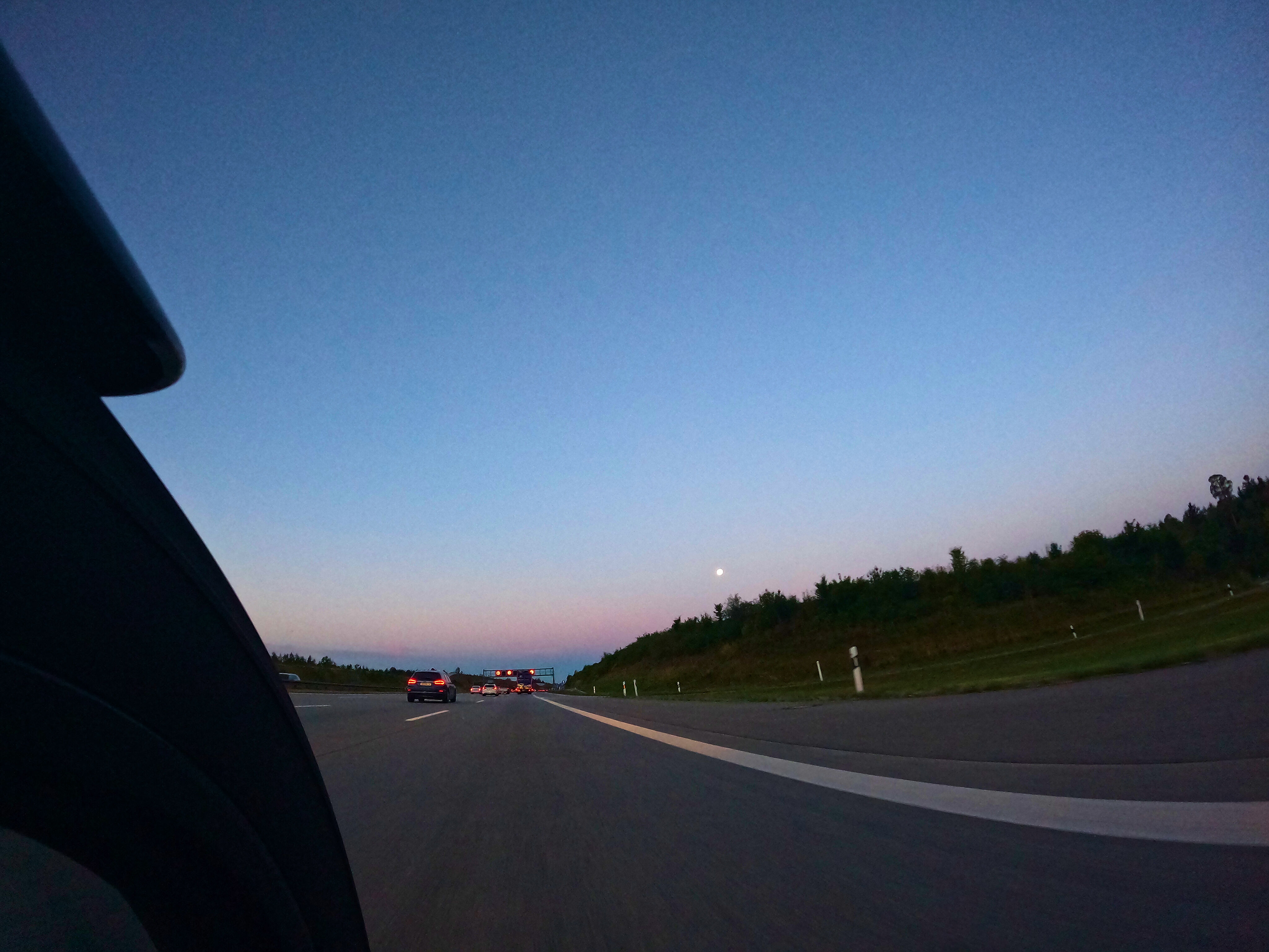 Morgens auf der Autobahn