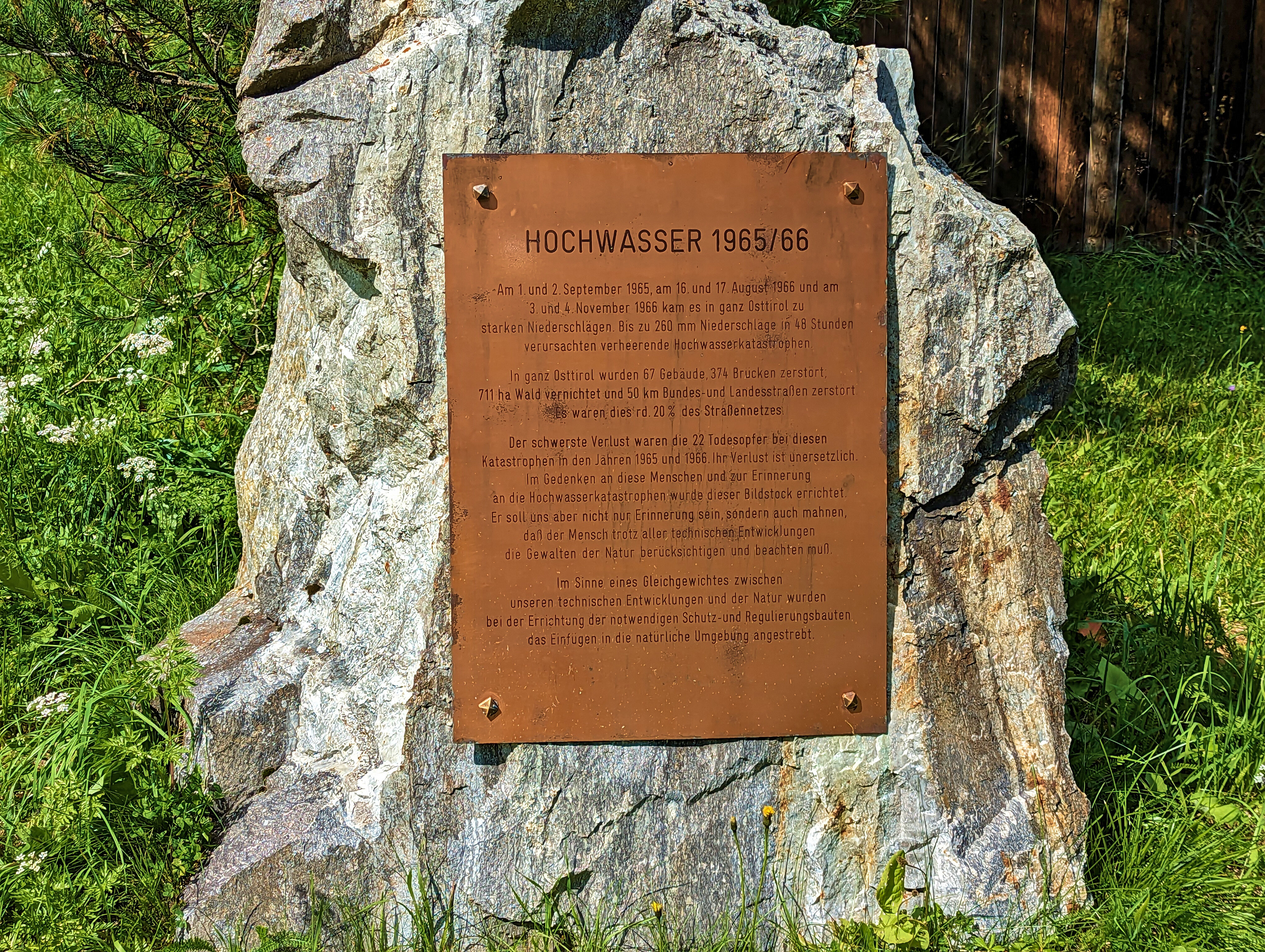 Gedenktafel Hochwasser 65/66