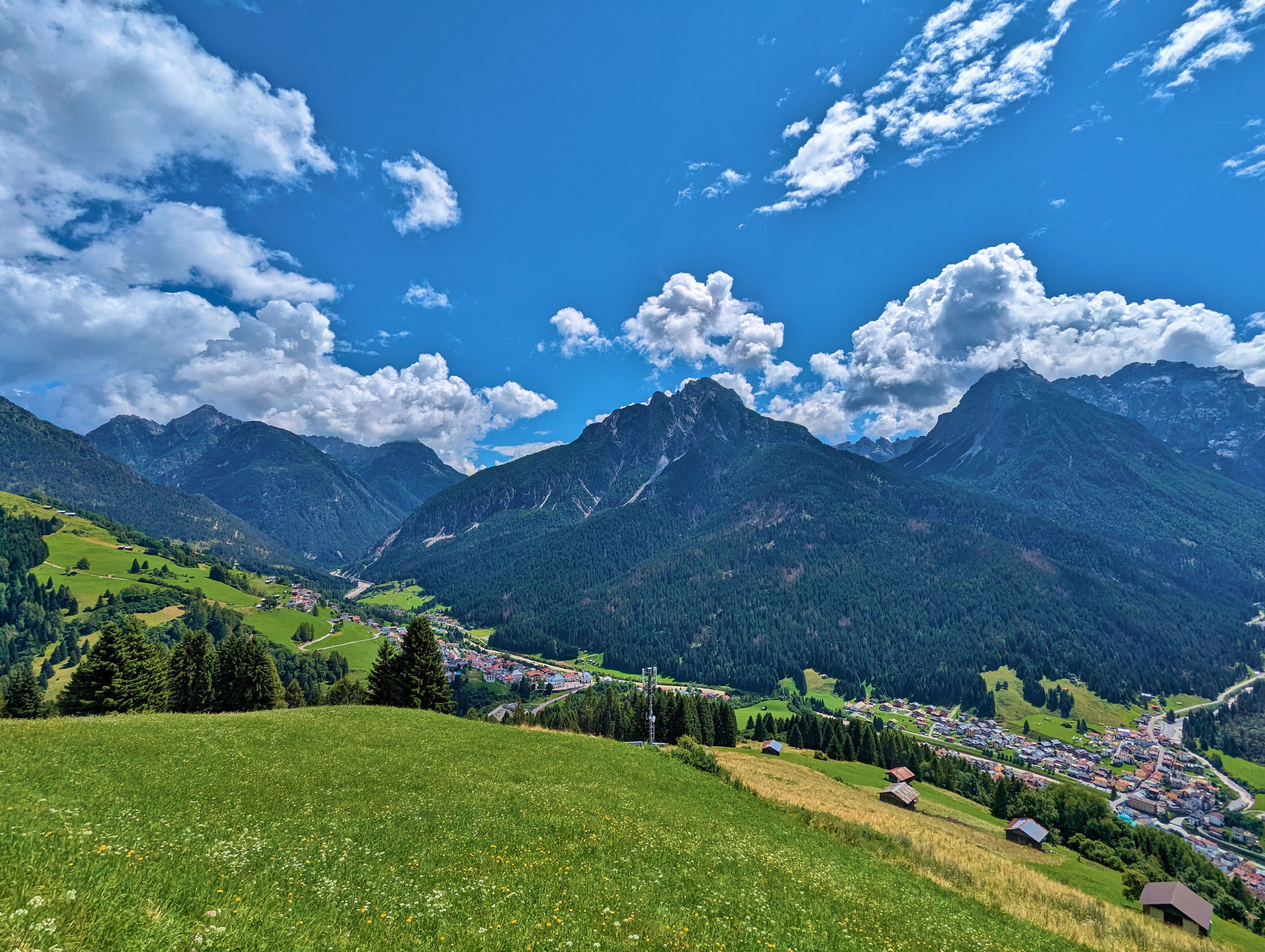 Blick auf Campolongo