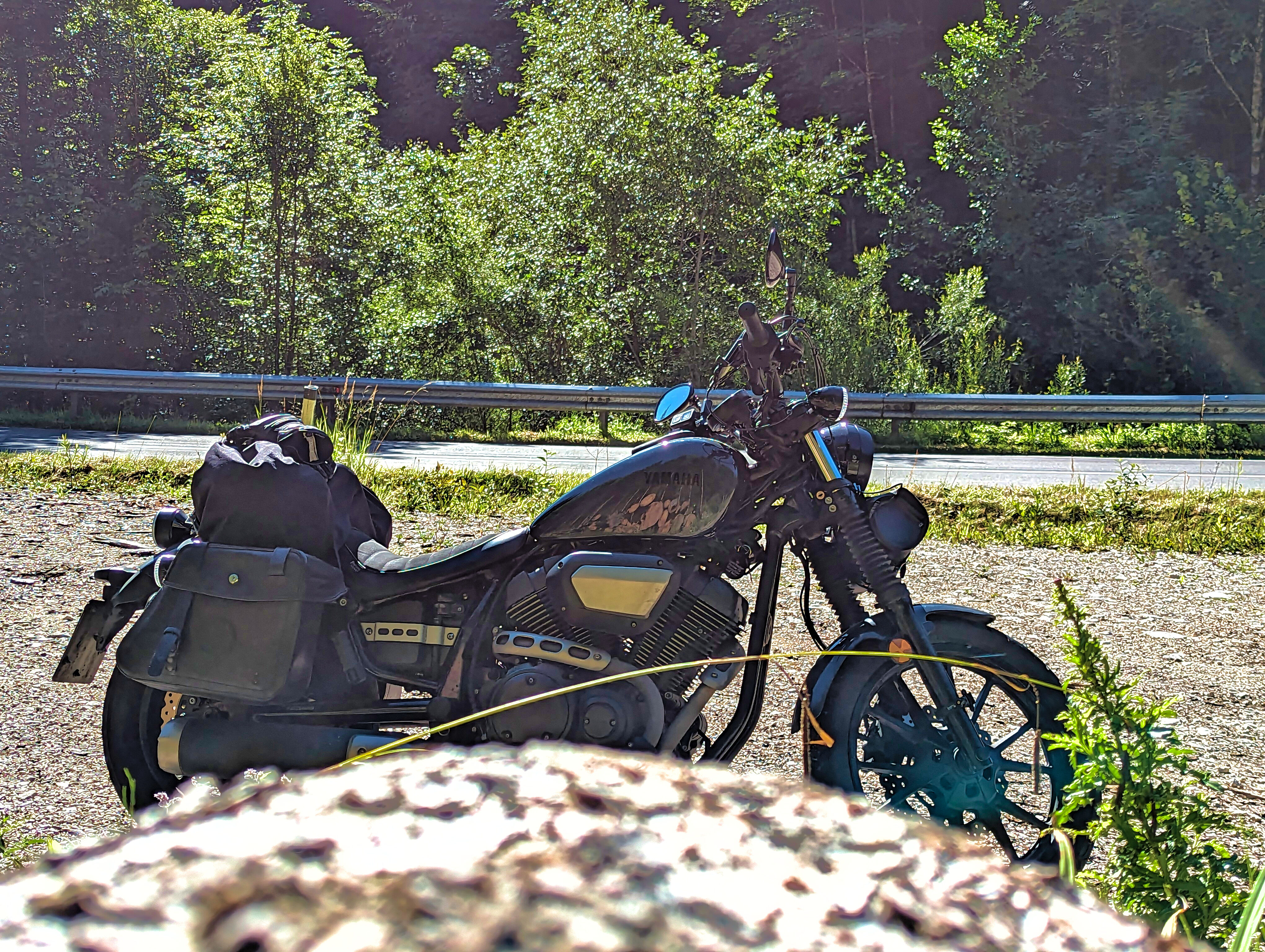 Holzstapelspiegelungen im Tank