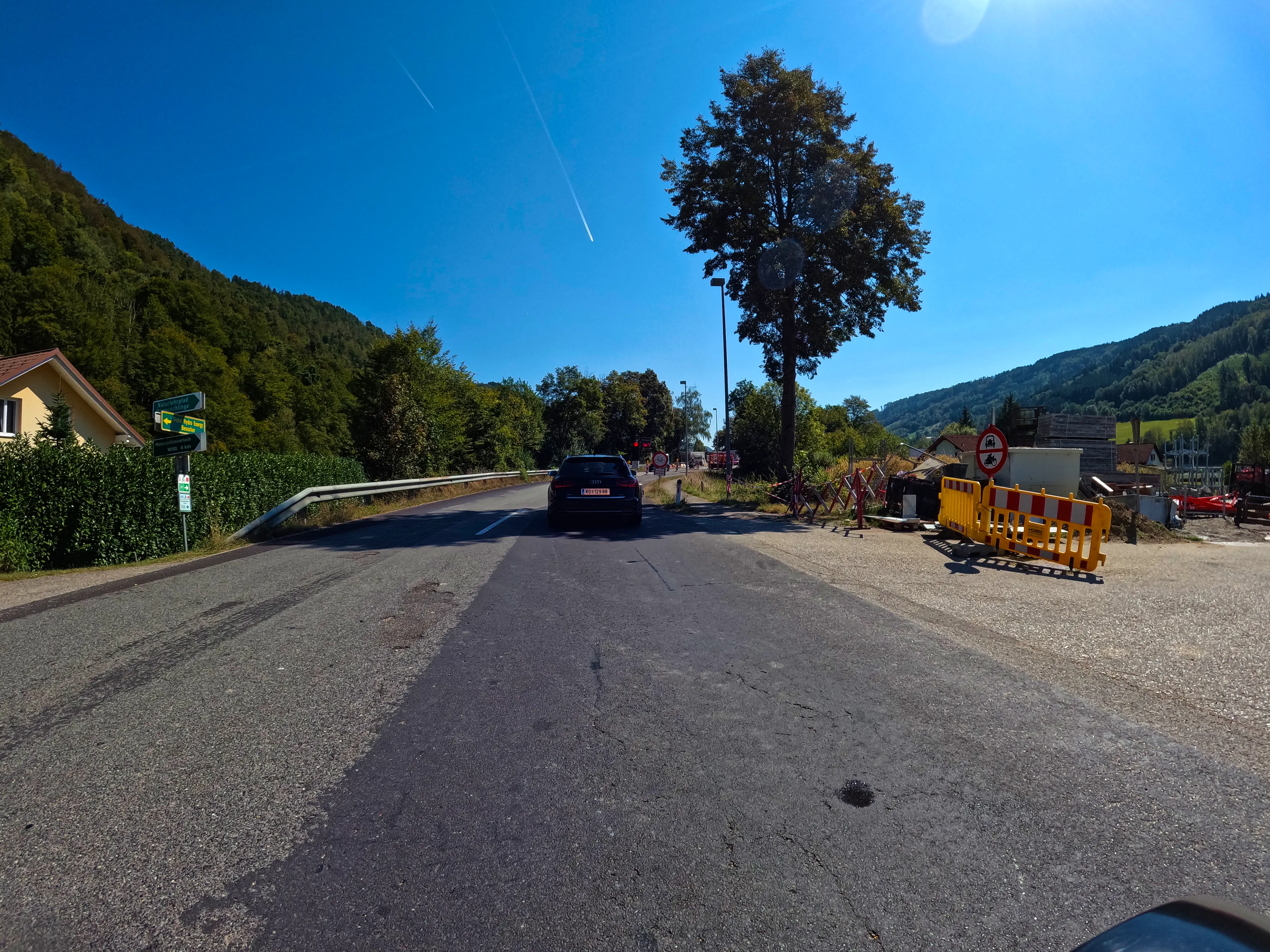 Baustellenampel: rot