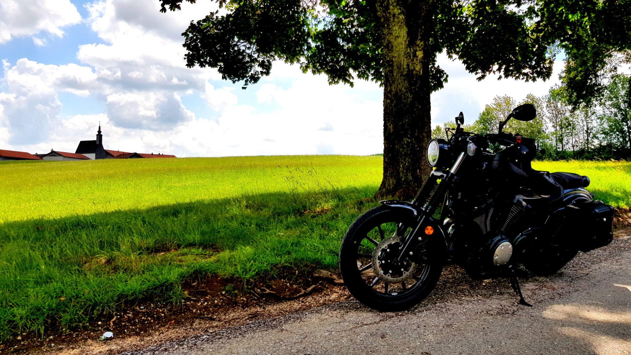 Schattenspender am Parkplatz