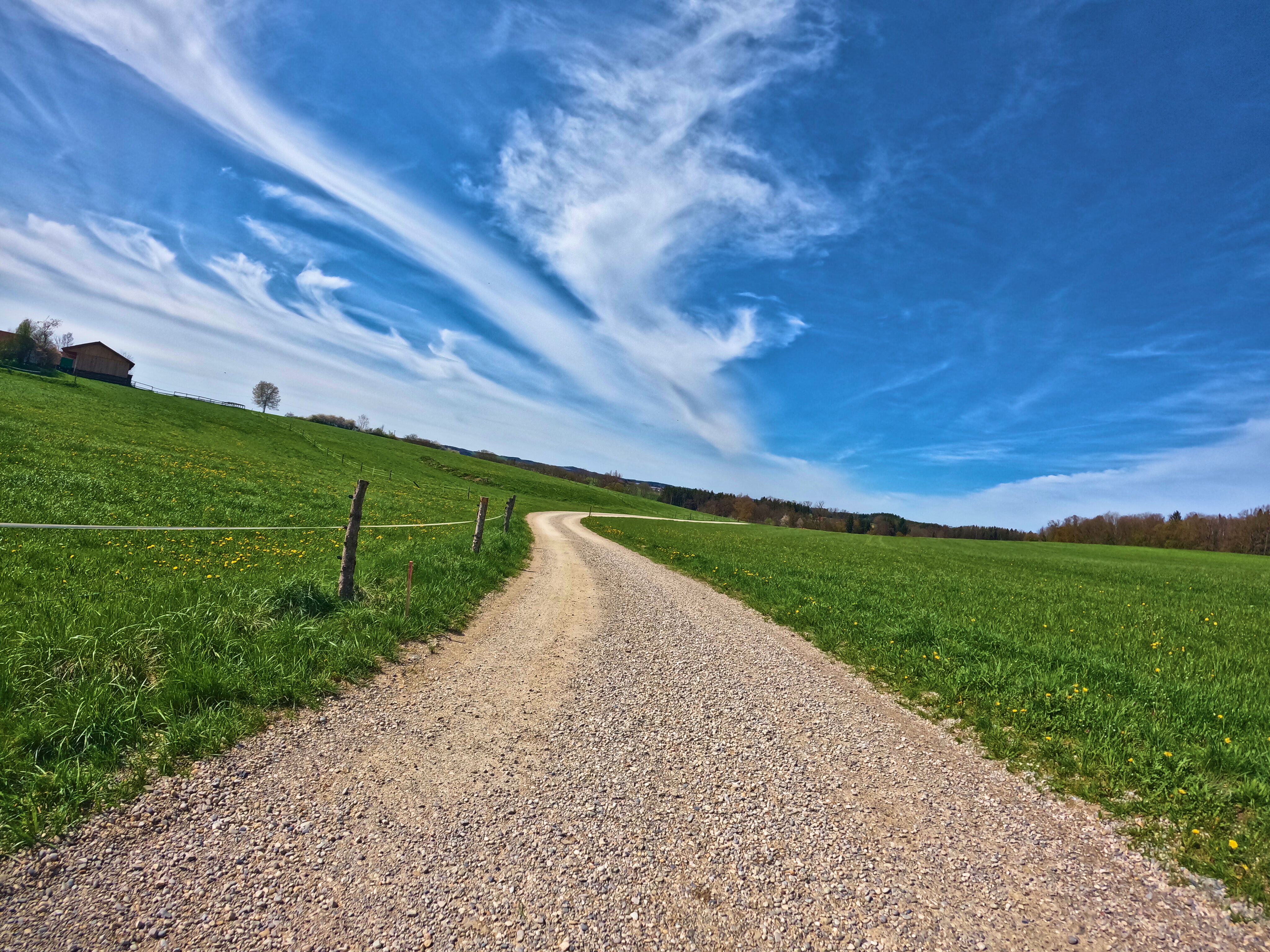Fahrbahnbelag: Schotter