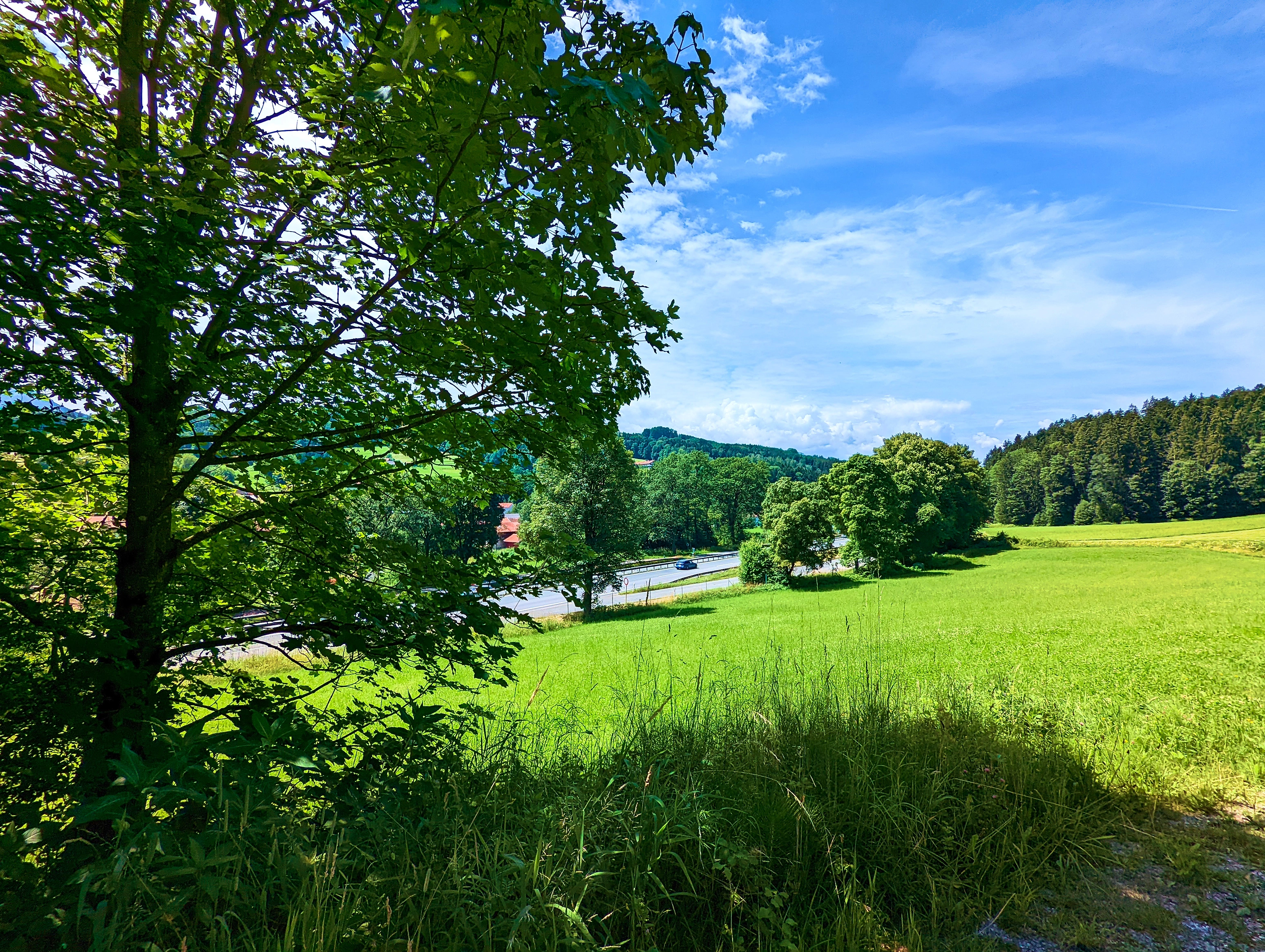 Da unten verläuft die Autobahn ziemlich gerade..