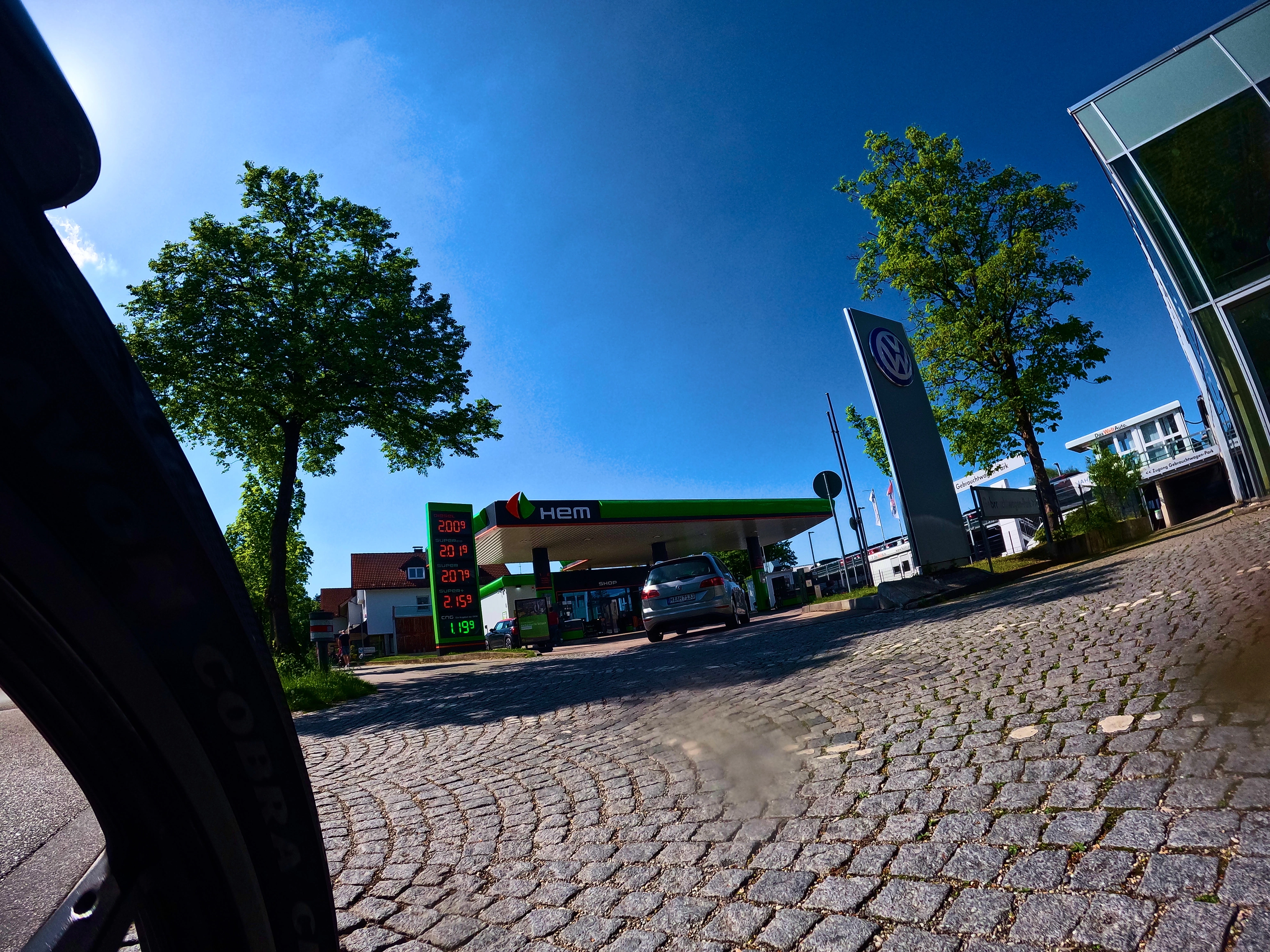 Einrollen an der heimischen Tankstelle