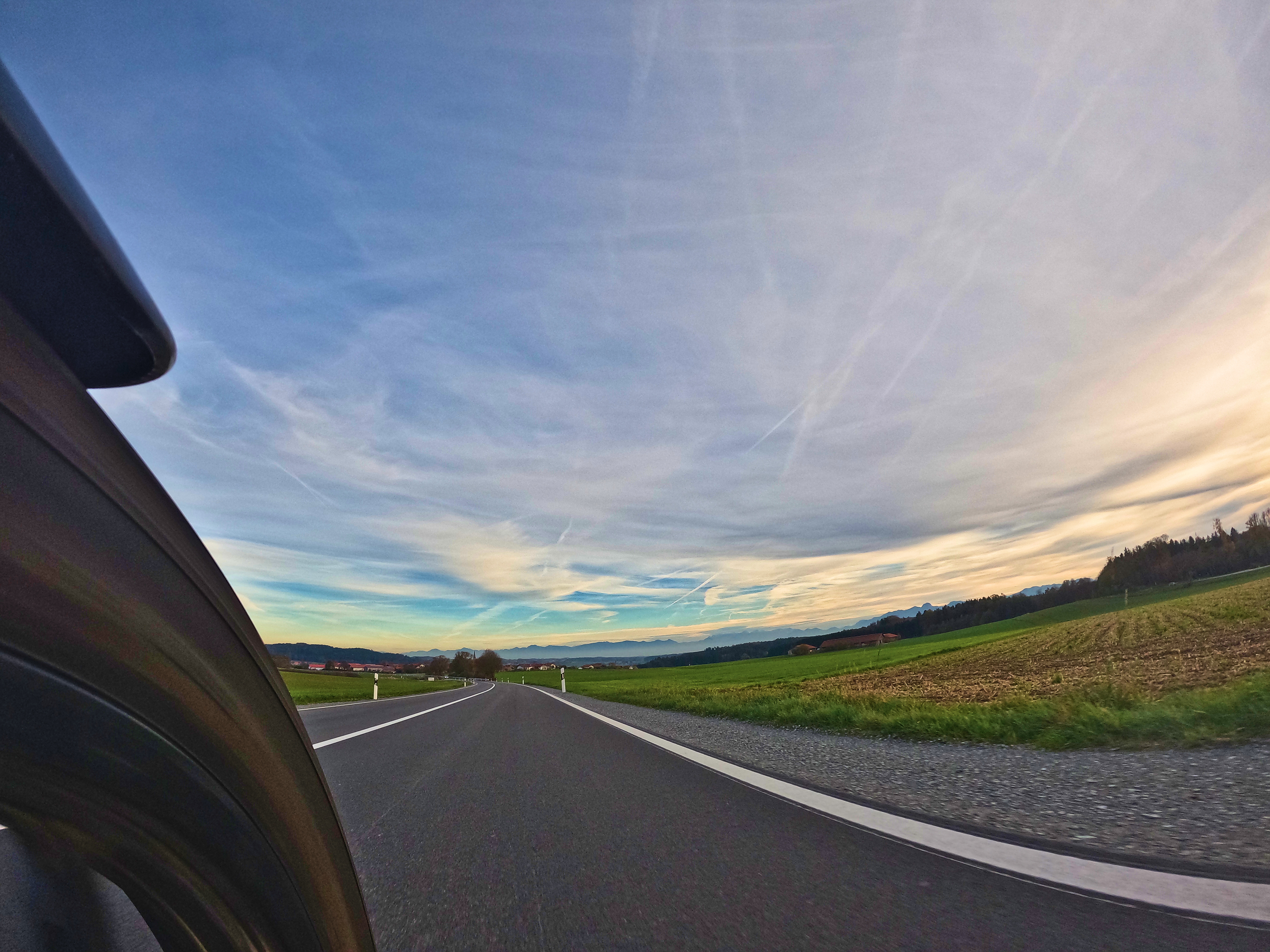 Die Berge am Horizont