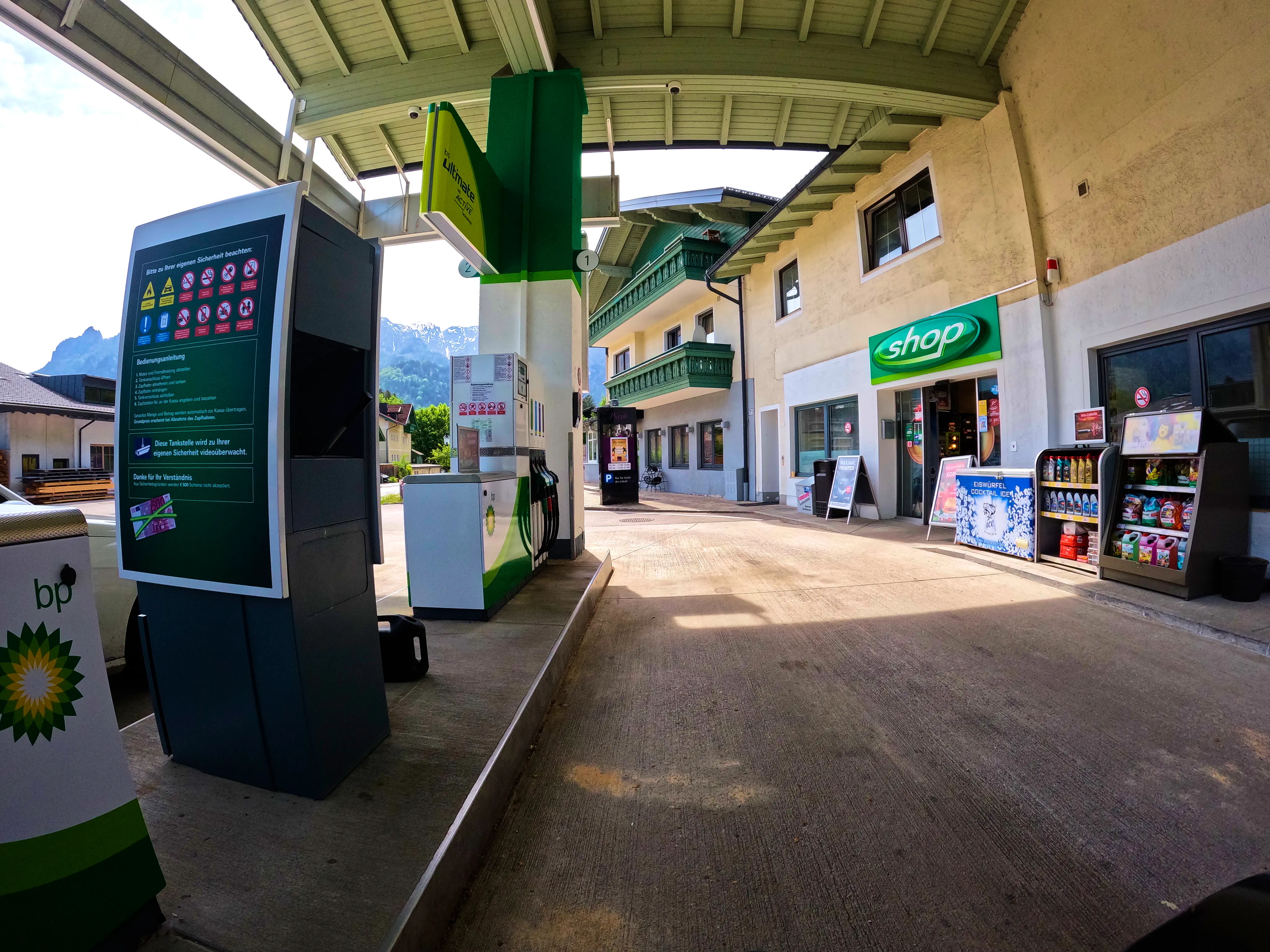 Tanken für den Heimweg