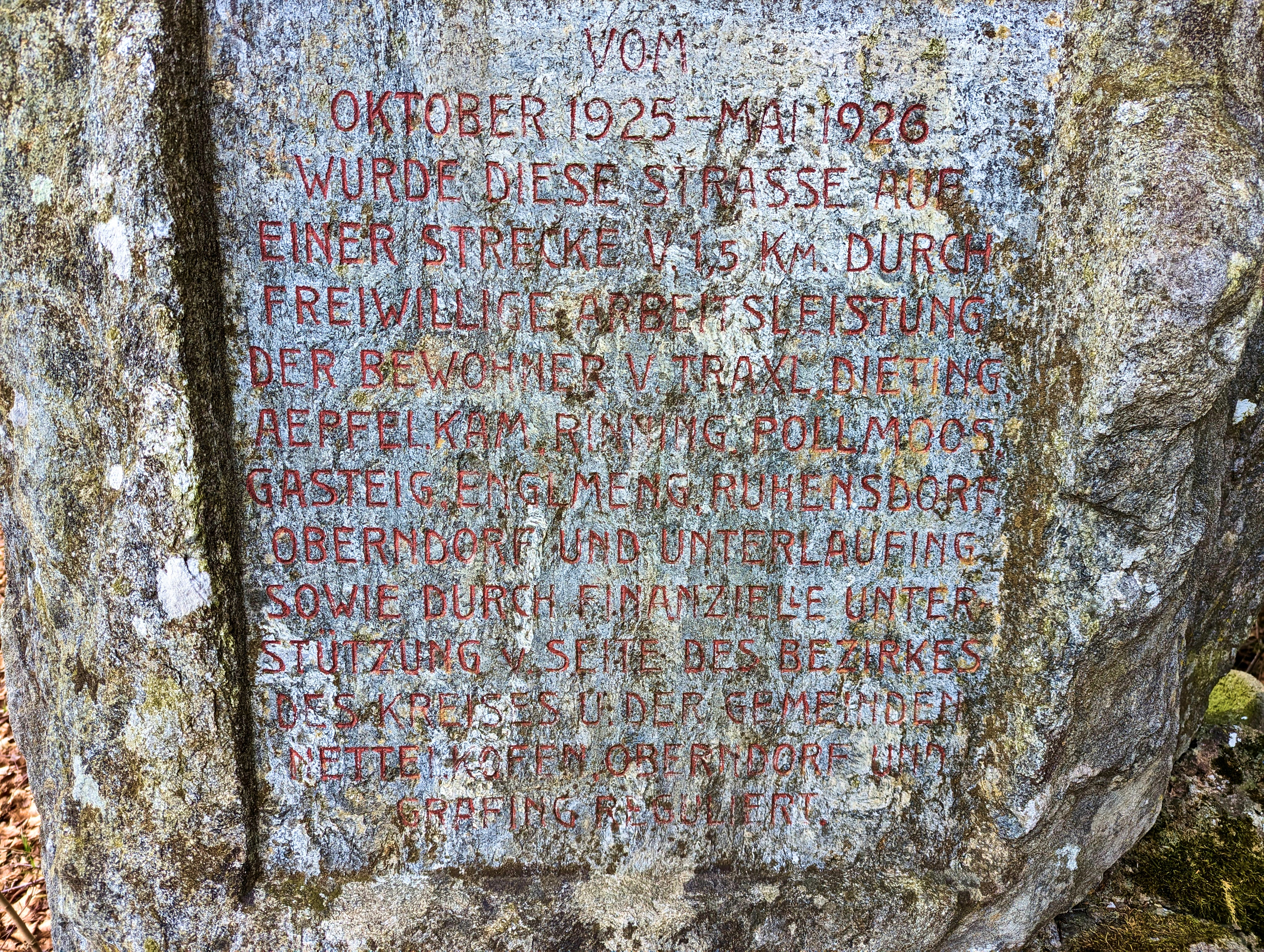 &hellip; dass der Bau dieser Straße gewürdigt wird