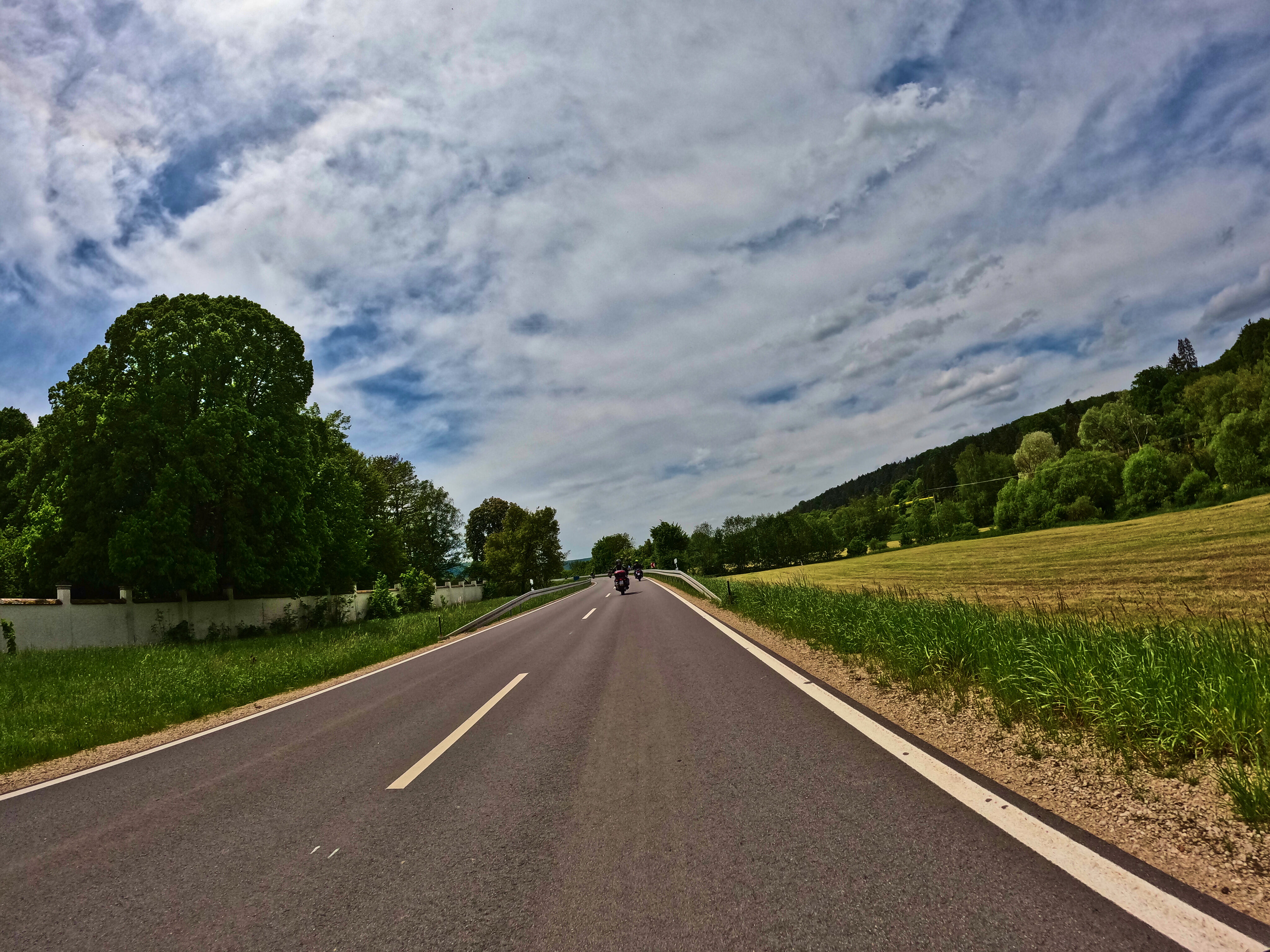 Viele Motorradfahrer unterwegs