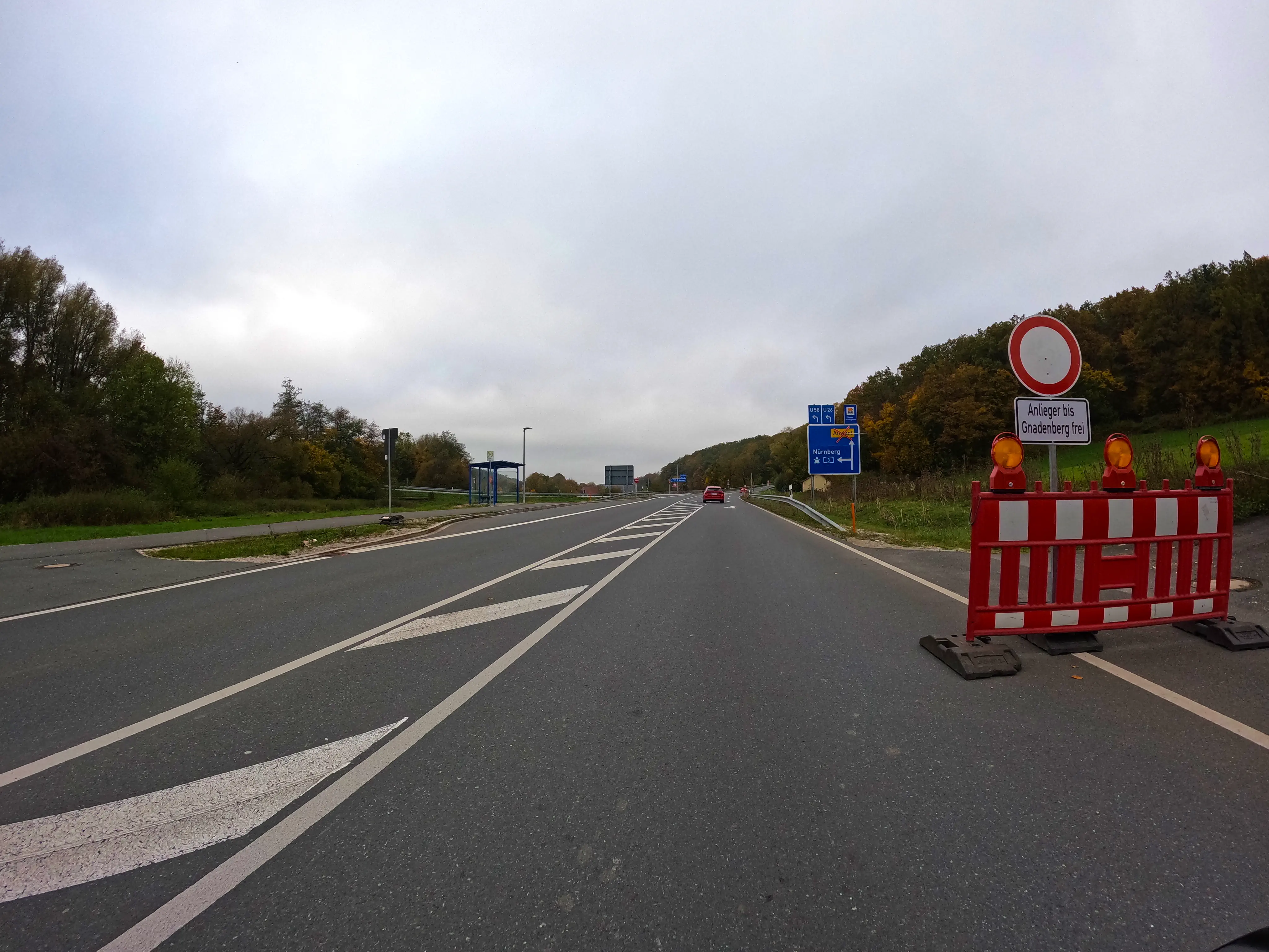 Umleitung. Neuen Weg suchen.