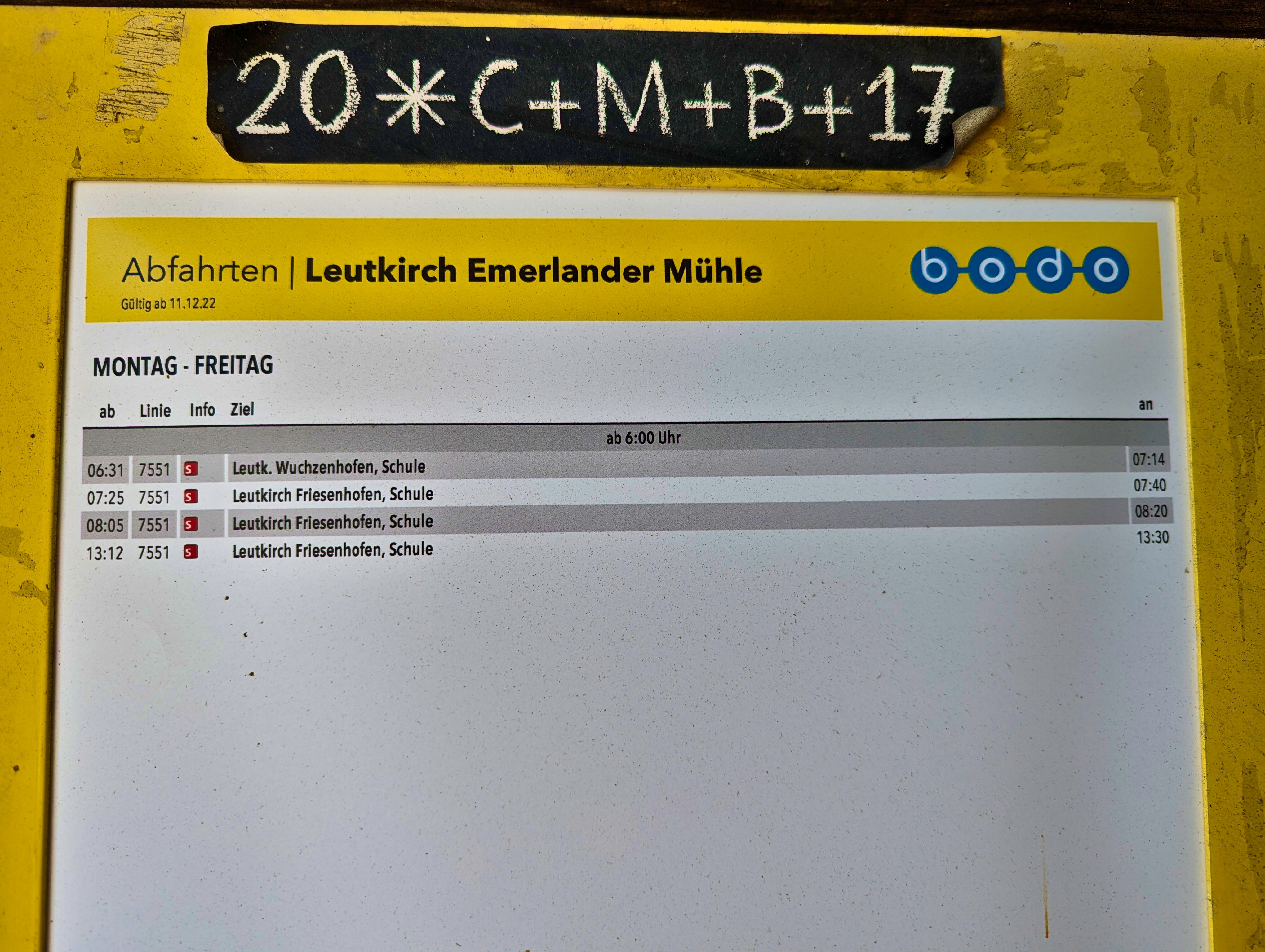 Busverkehr eher selten&hellip; Wochenende?