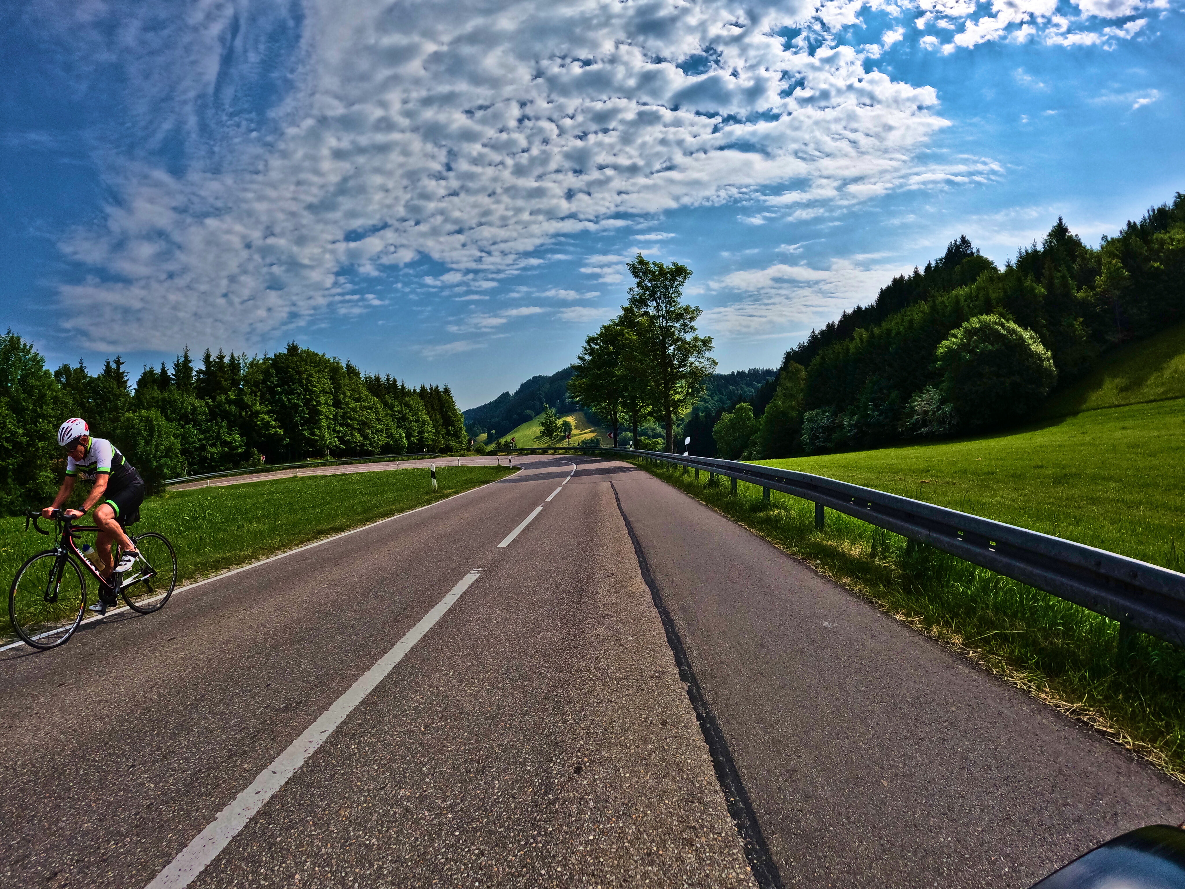 Radler hoch, ich runter