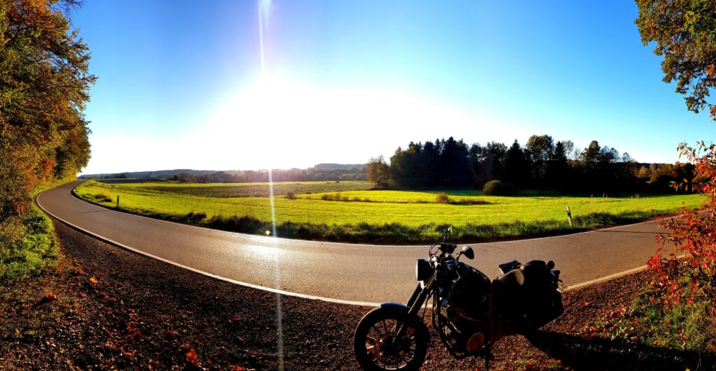 Panorama mit viel Sonne