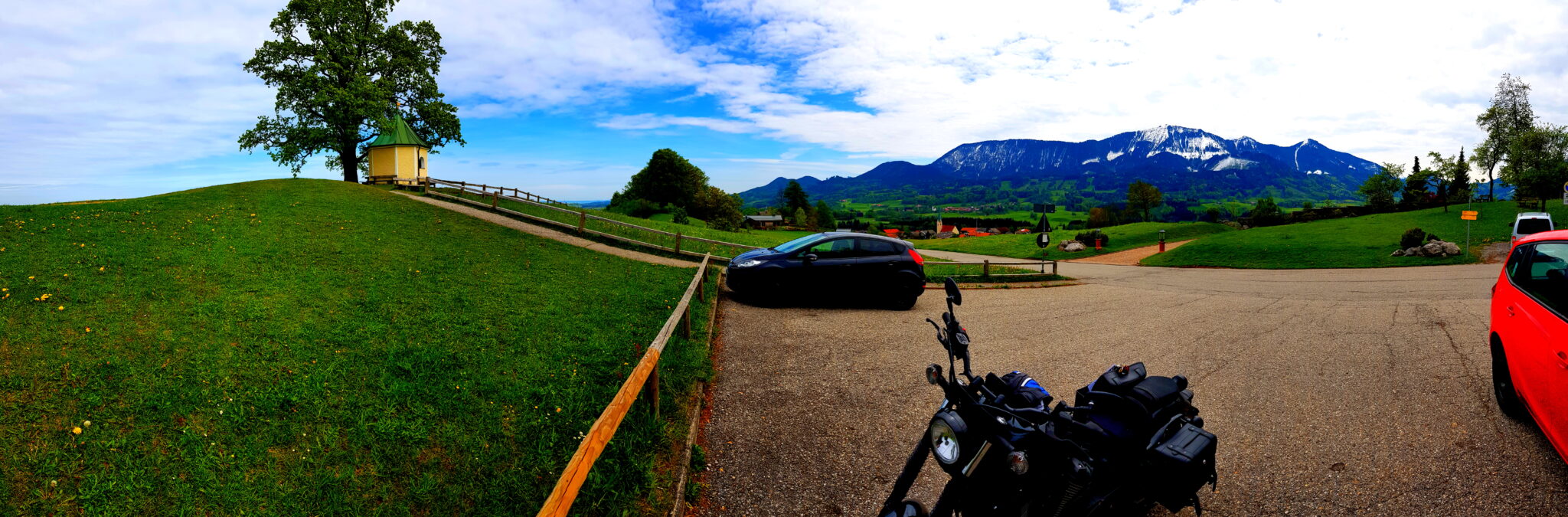 Panorama vom Parkplatz unterhalb der Luitpoldeiche