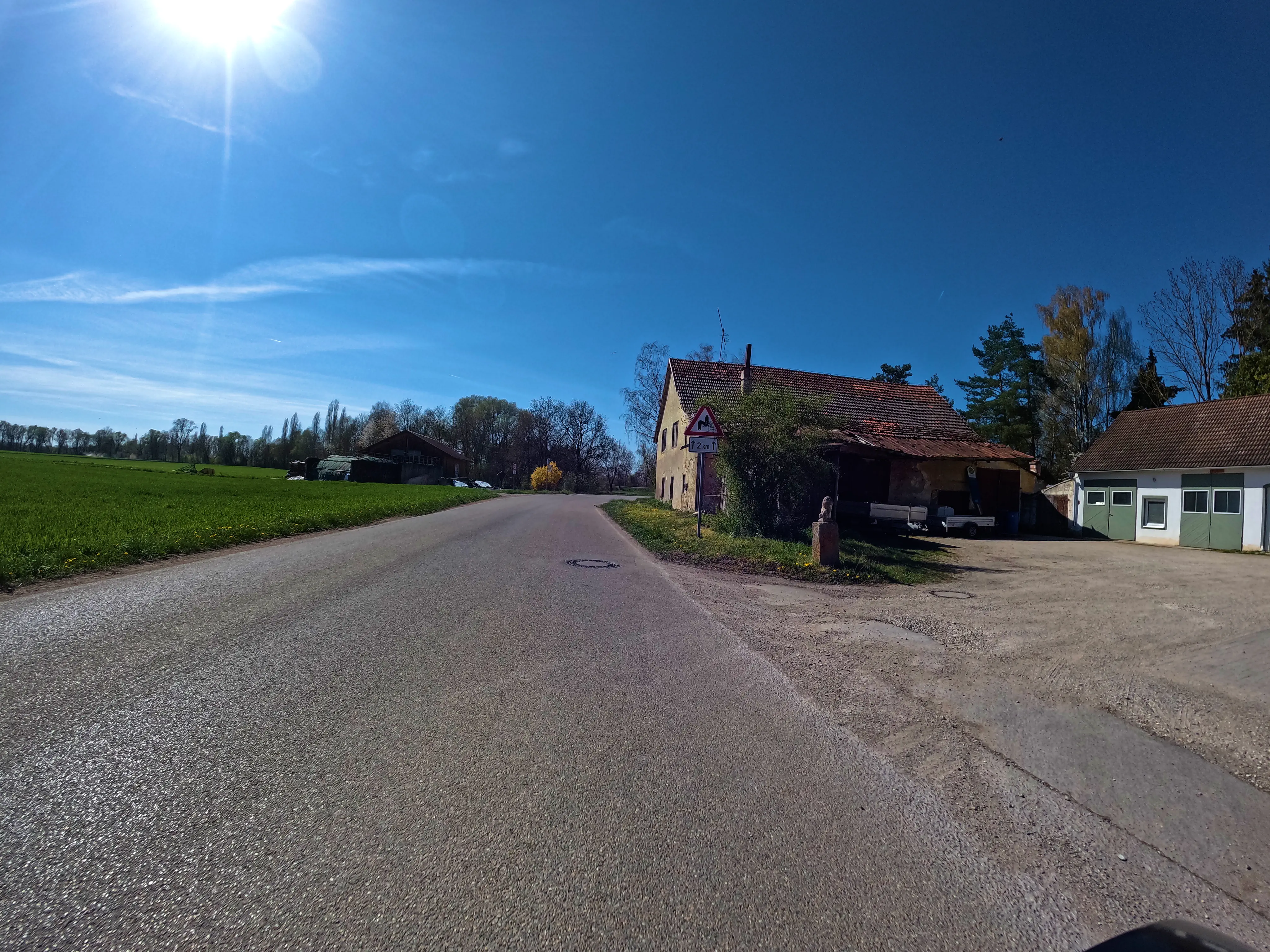 Vordach in Schräglage