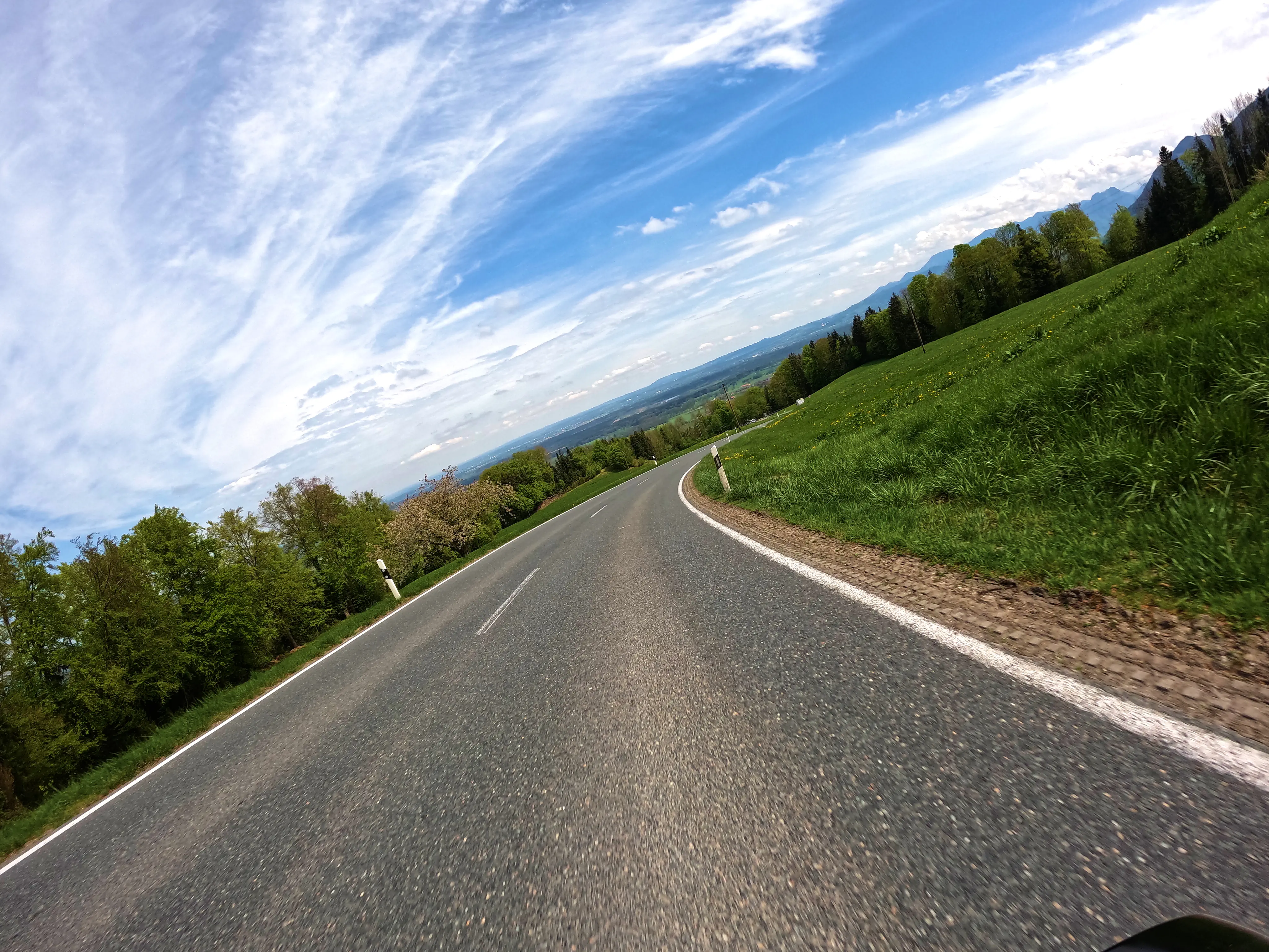 Richtung flaches Land