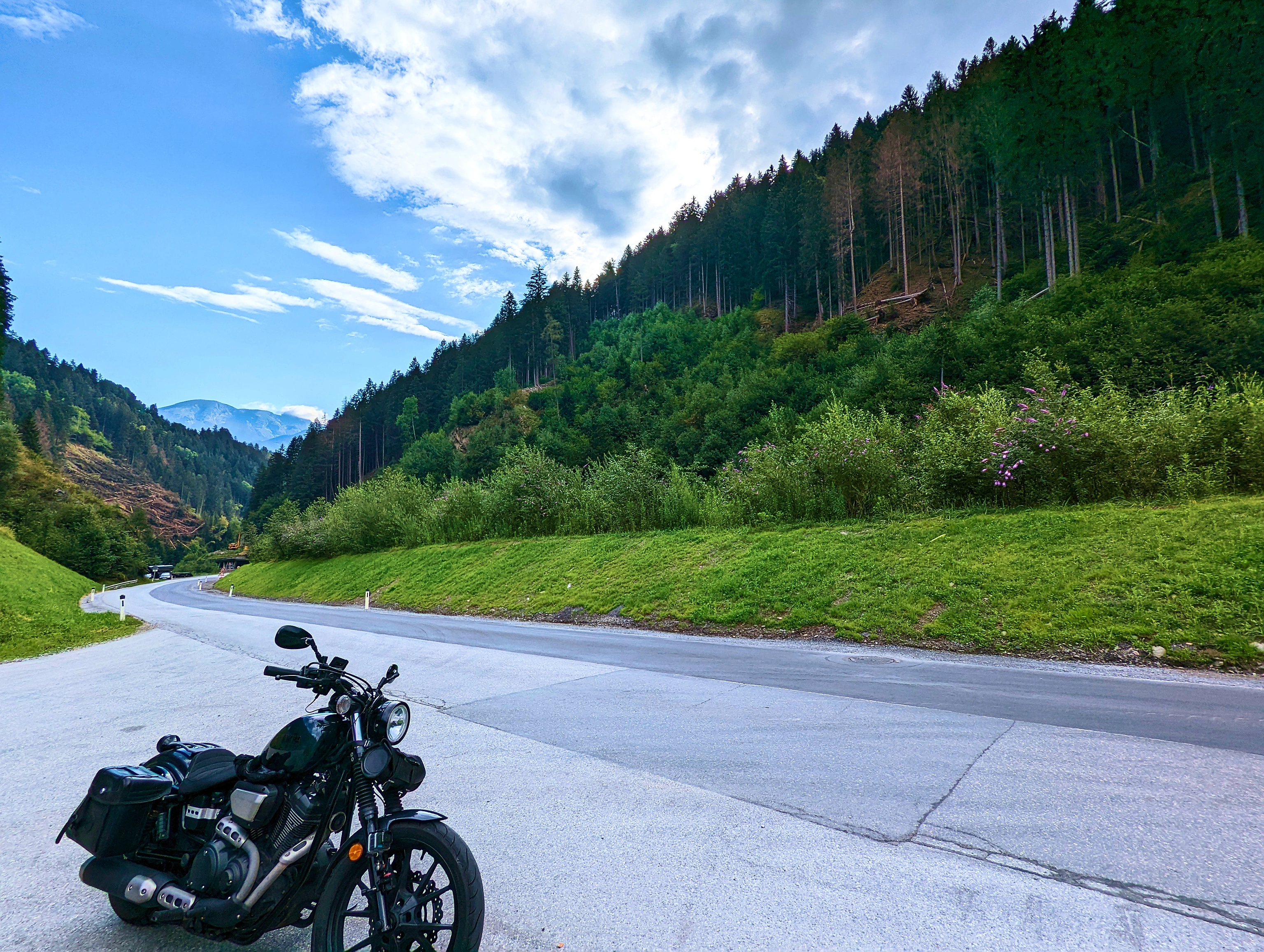 Kurz vor der Auffahrt nach Kühtai