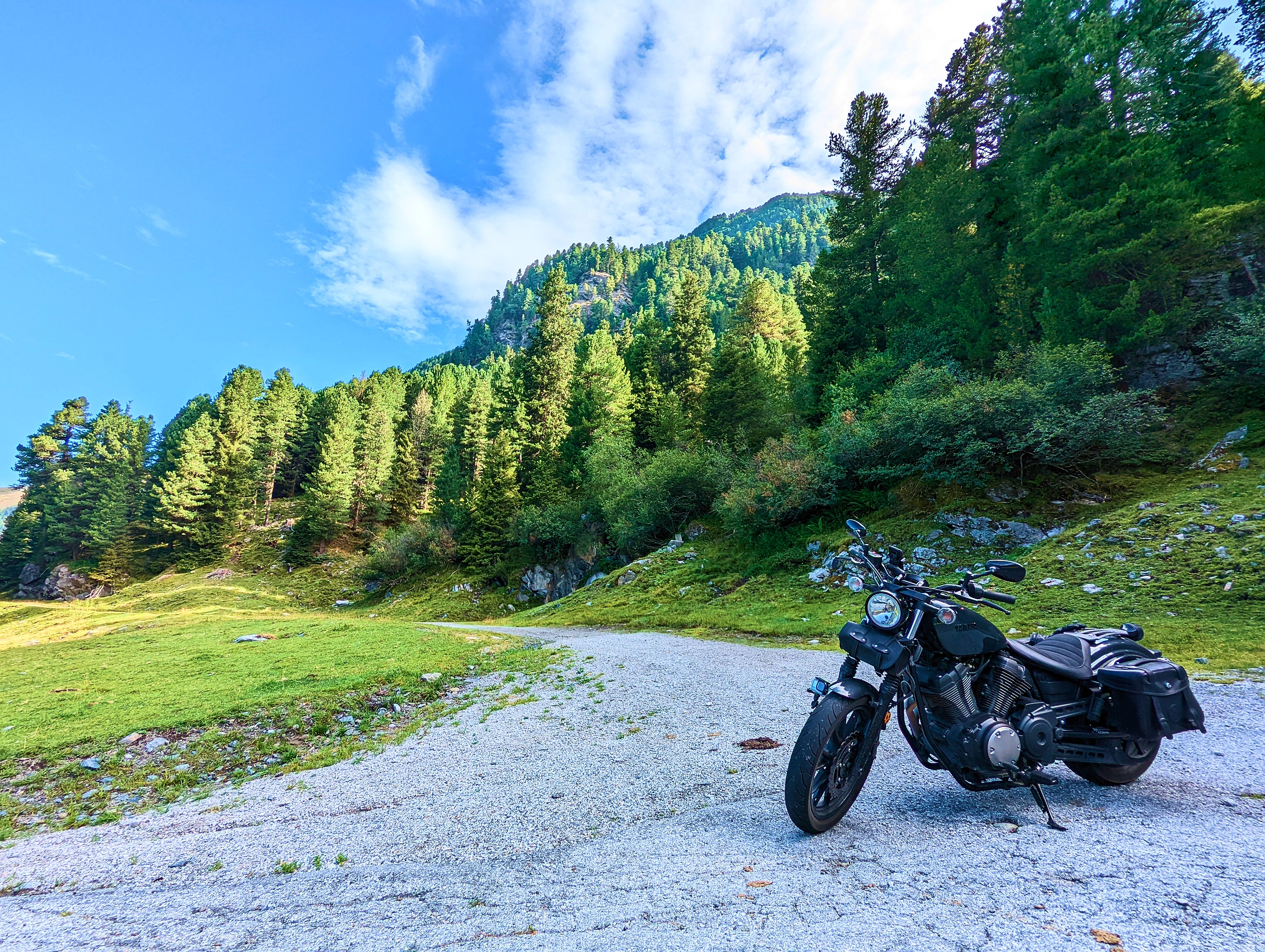 Kühtai, Abfahrt Richtung Westen