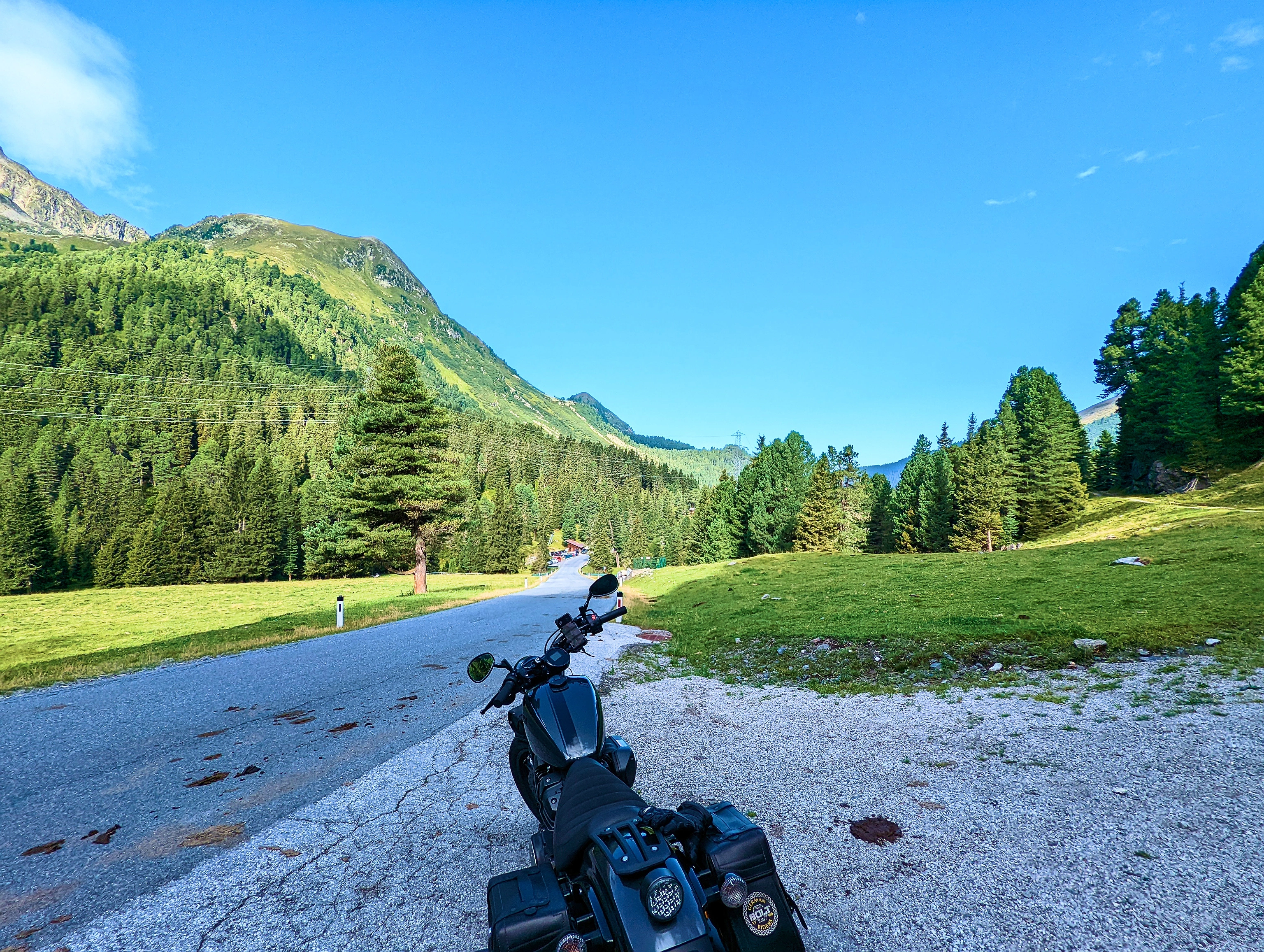 Kühtai, Abfahrt Richtung Westen