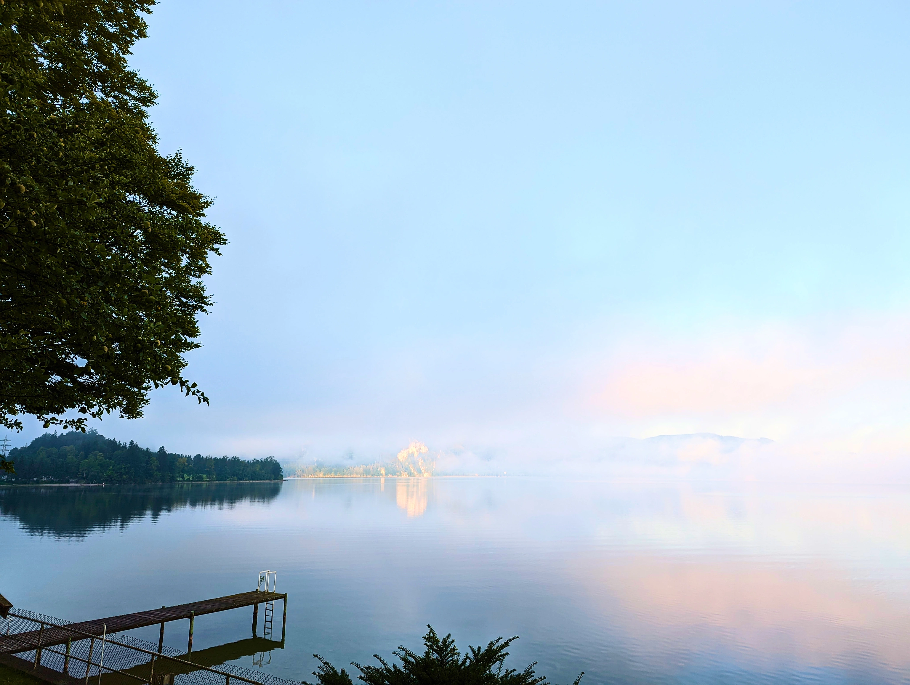 Nebel über dem Kochelsee