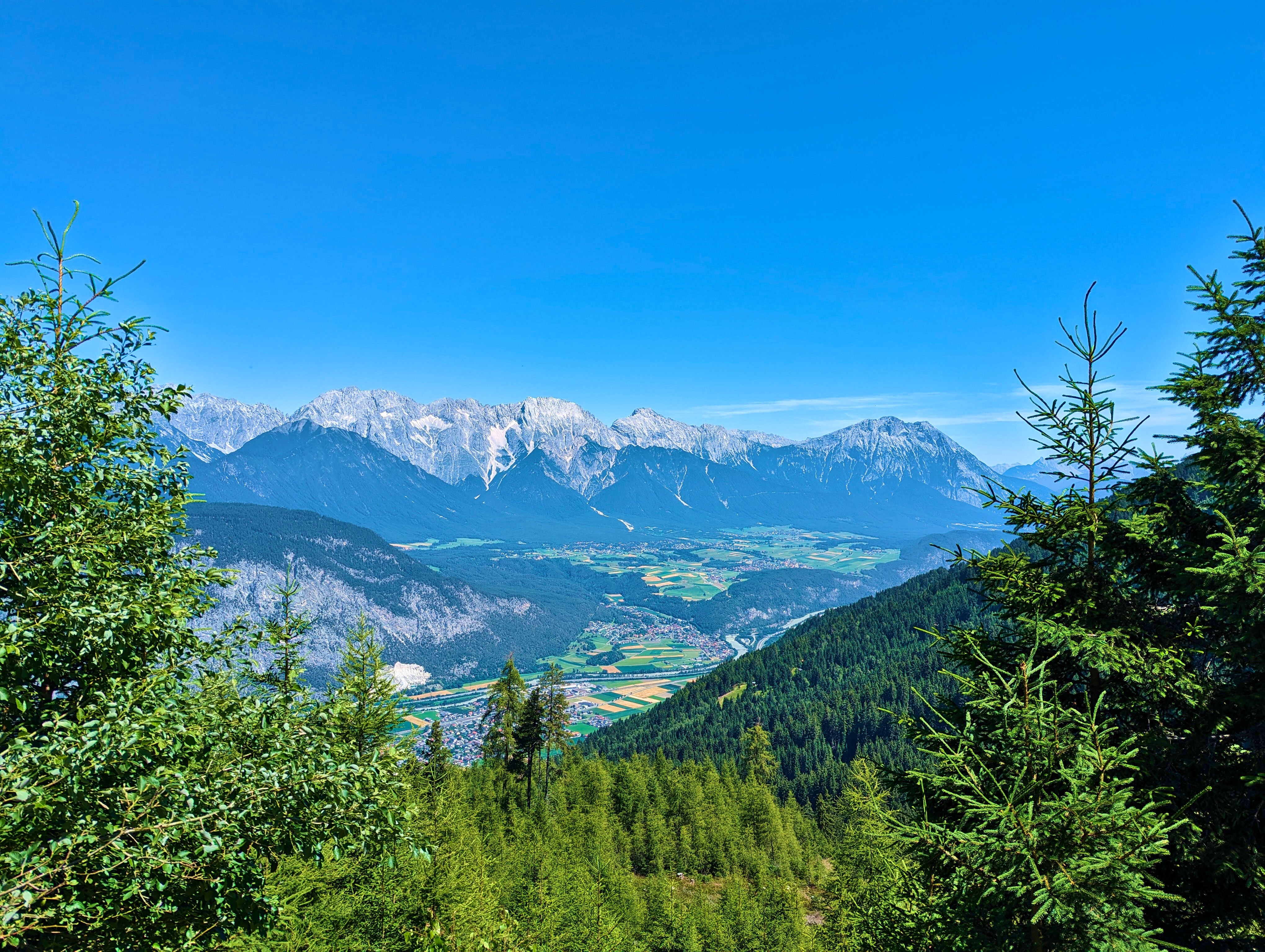 Blick von oben auf Silz