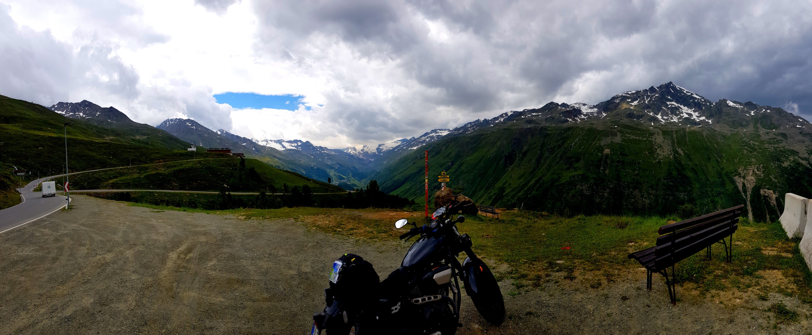 Panorama kurz vor&rsquo;m Timmelsjoch, Teil 2