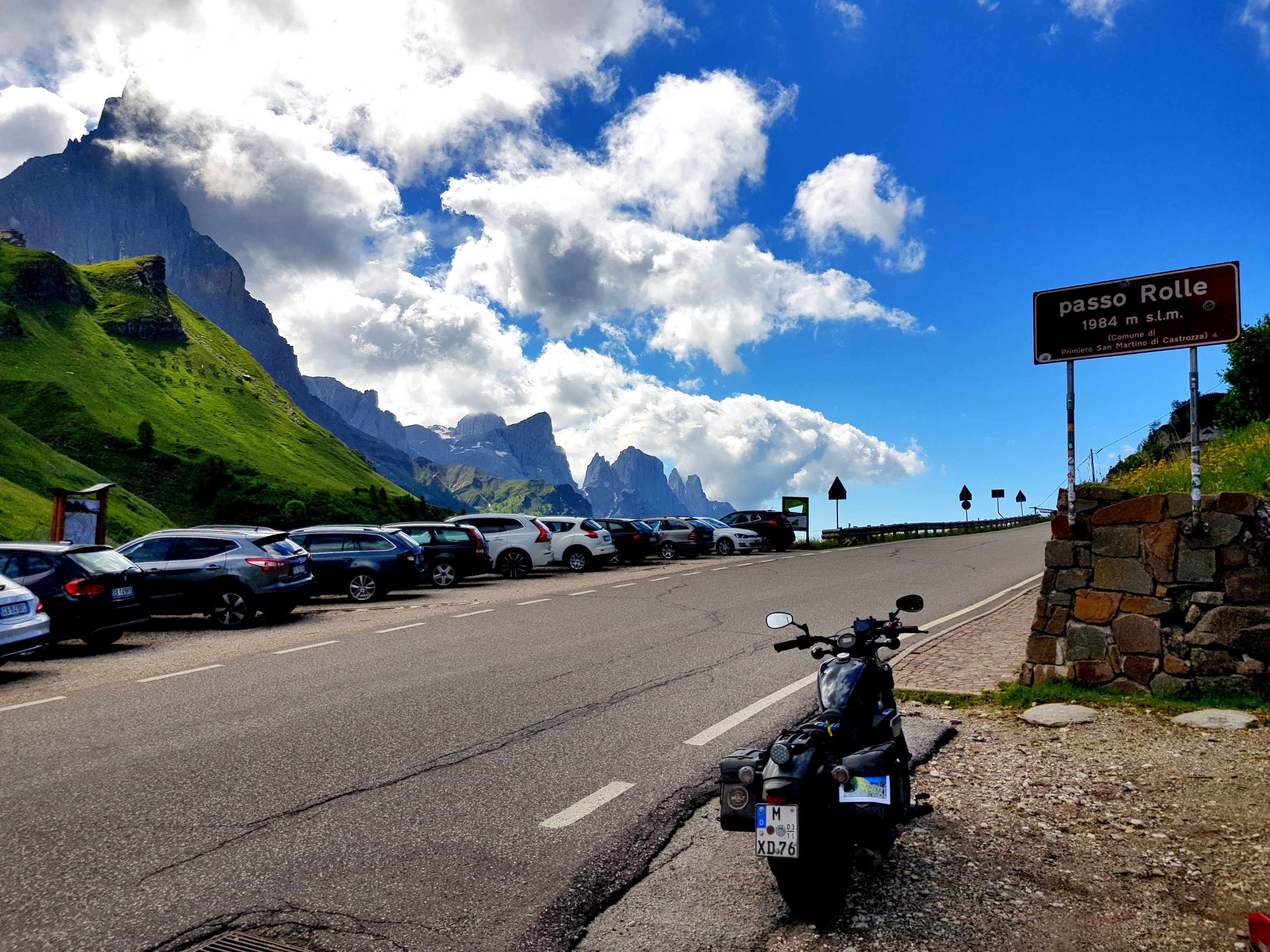 Nachweisbild am Passo di Rolle